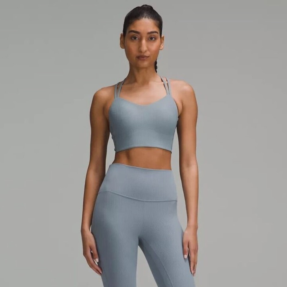 Like a Cloud Ribbed Longline Bra, light support, B/C Cup - Size 8
